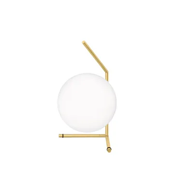 IC lights T1 low Tischleuchte - Messing gebürstet-opalglas - Flos