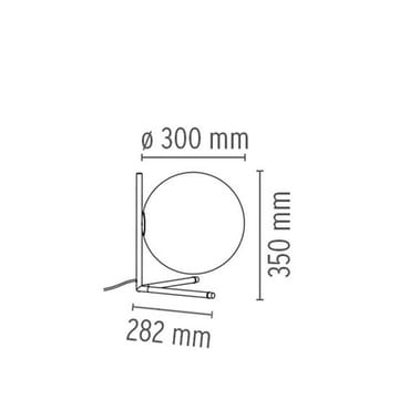 IC lights T2 Tischleuchte - Messing gebürstet-opalglas - Flos