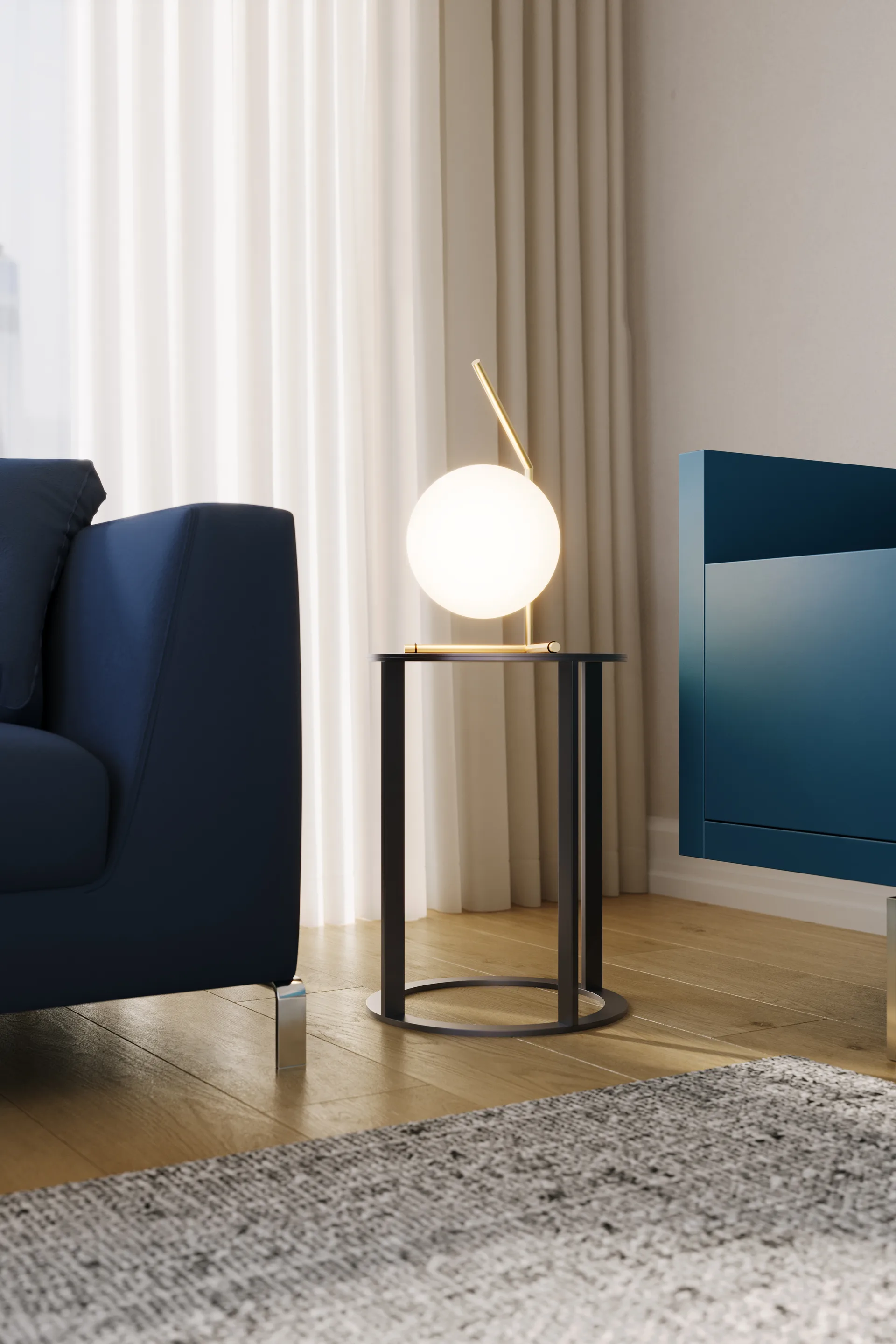 IC T1 Low Tischleuchte 38 cm, Gold Flos