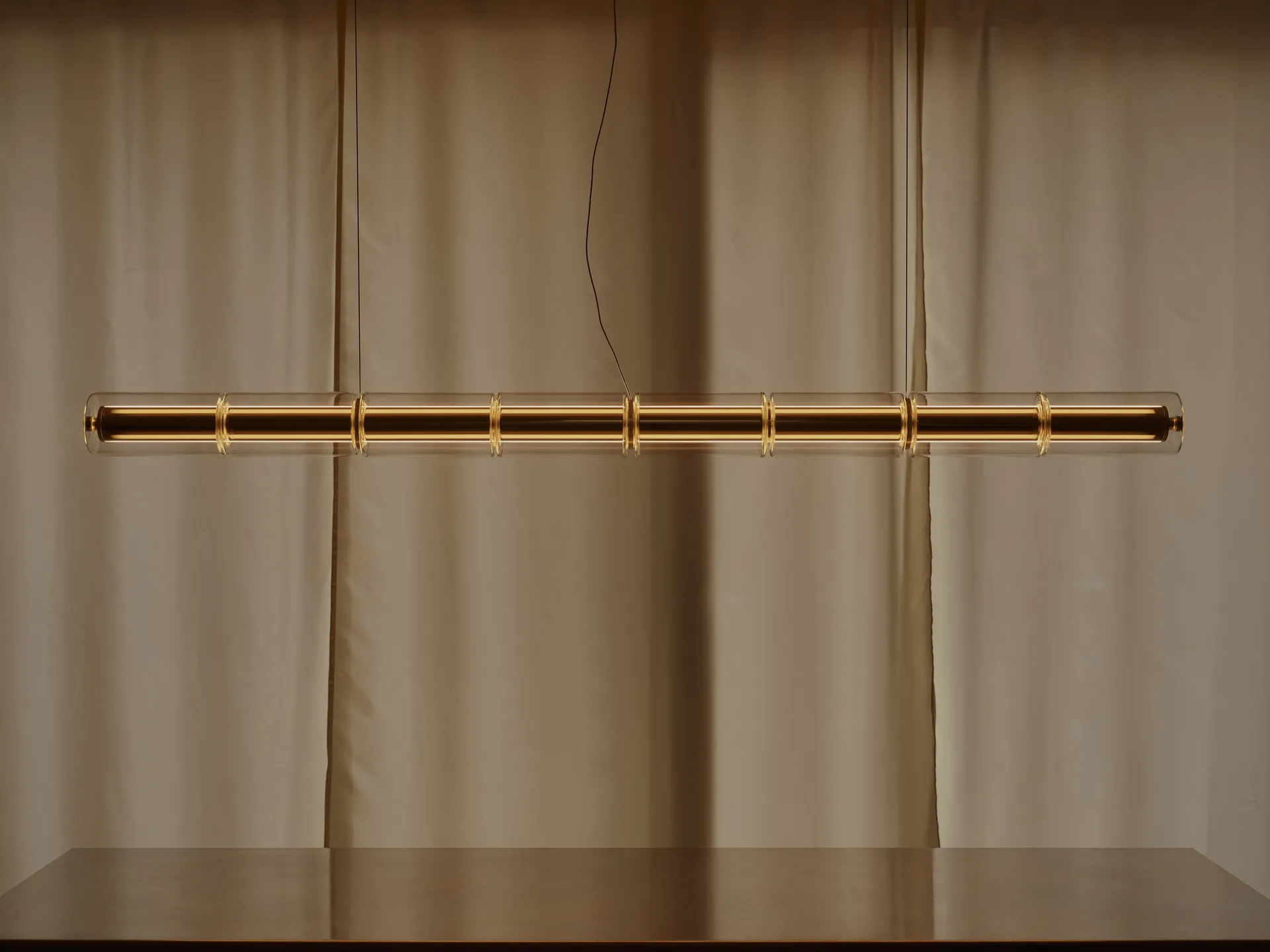 Luce Cilindrica S2 Pendelleuchte 207,2 cm, Glass Flos