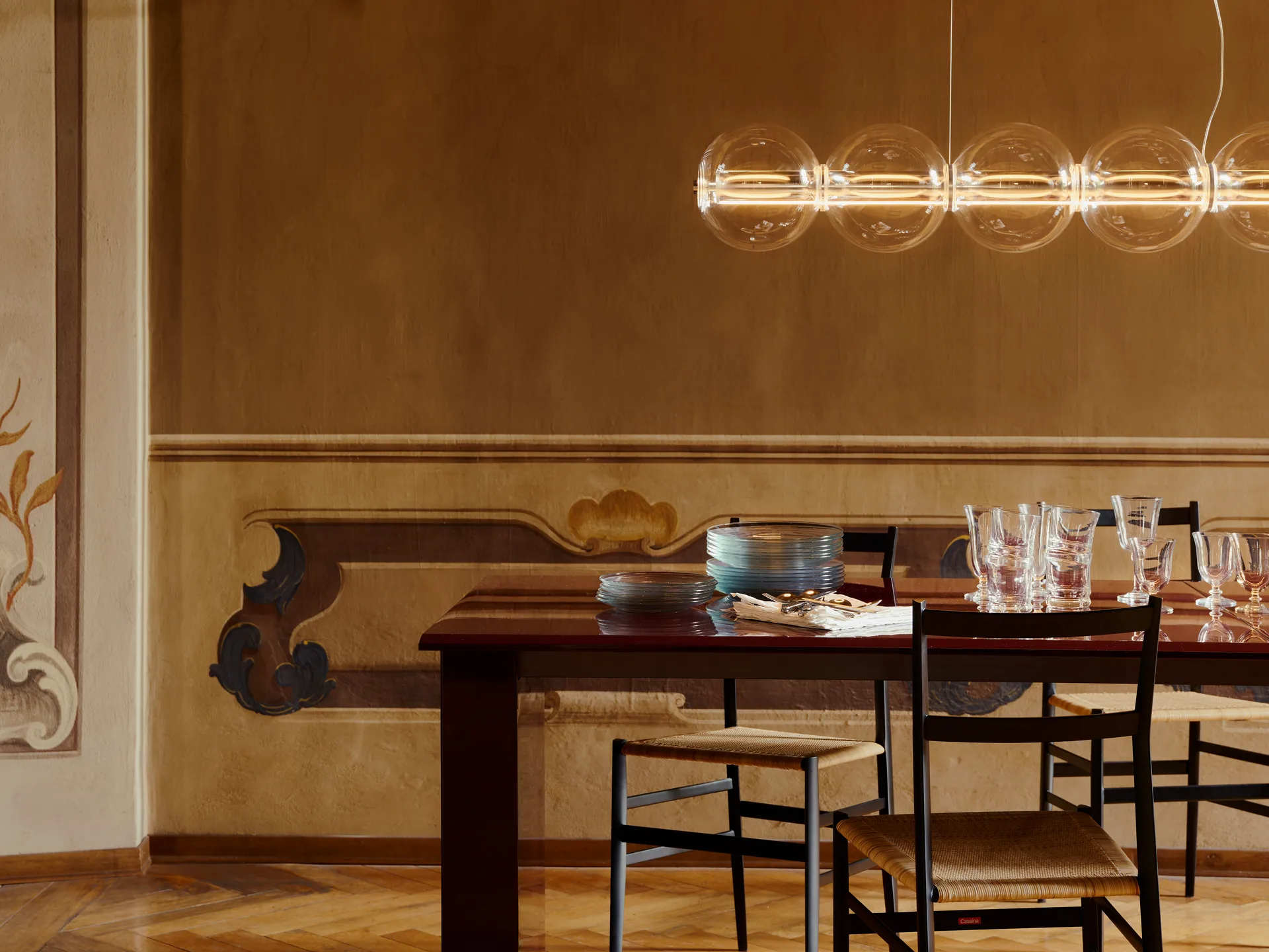 Luce Sferica S1 Pendelleuchte 165,6 cm, Glass Flos