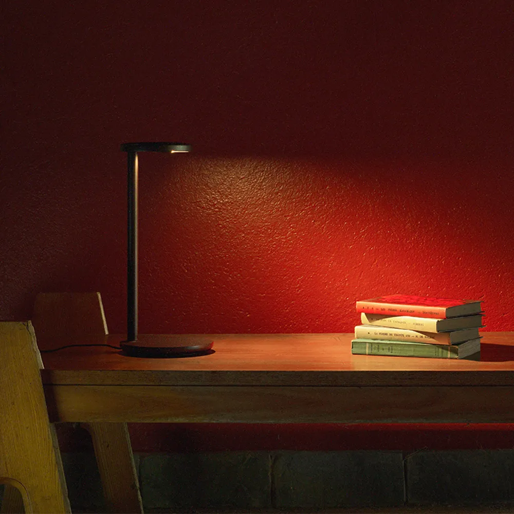 Oblique Tischleuchte, Anthrazit Flos