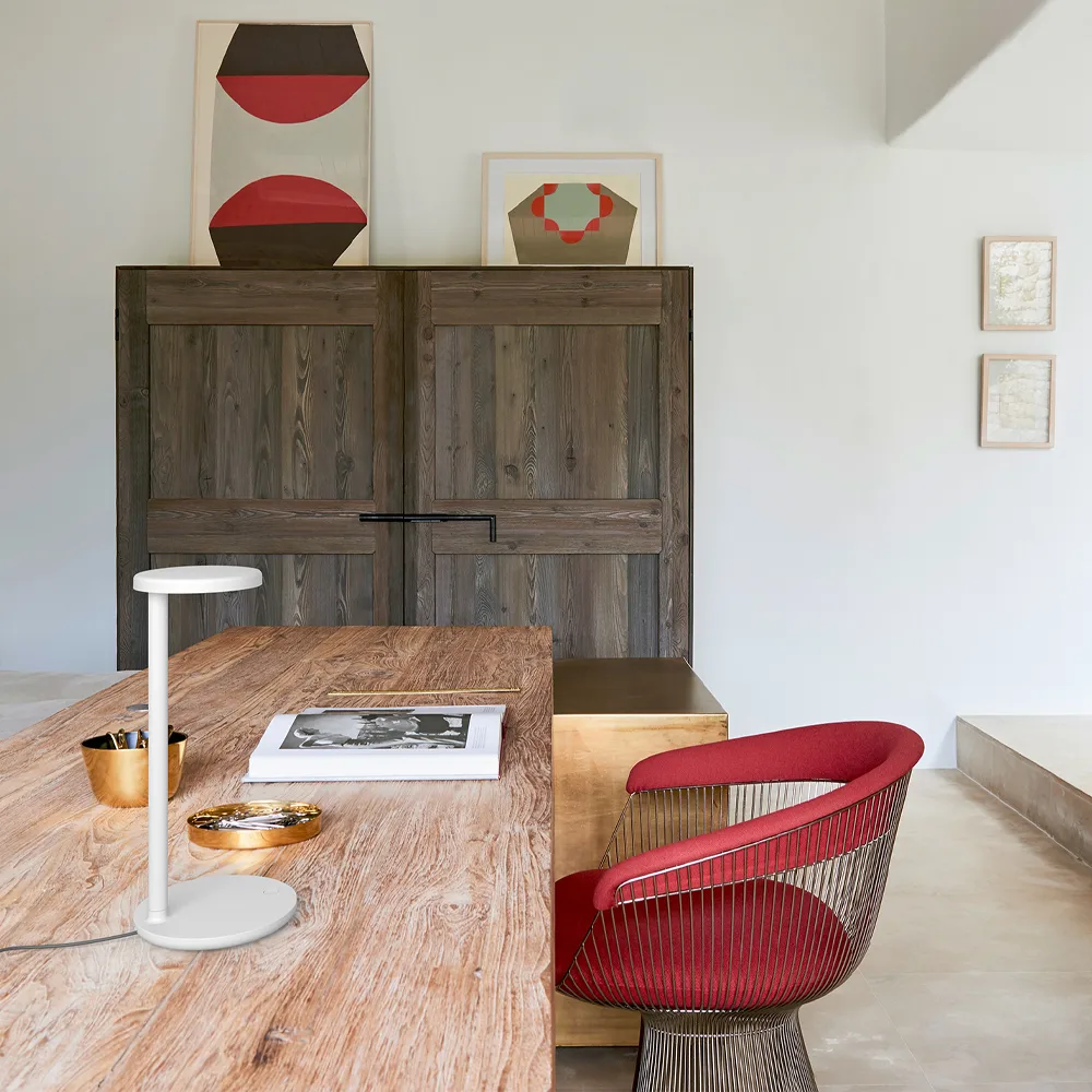 Oblique Tischleuchte, Anthrazit Flos