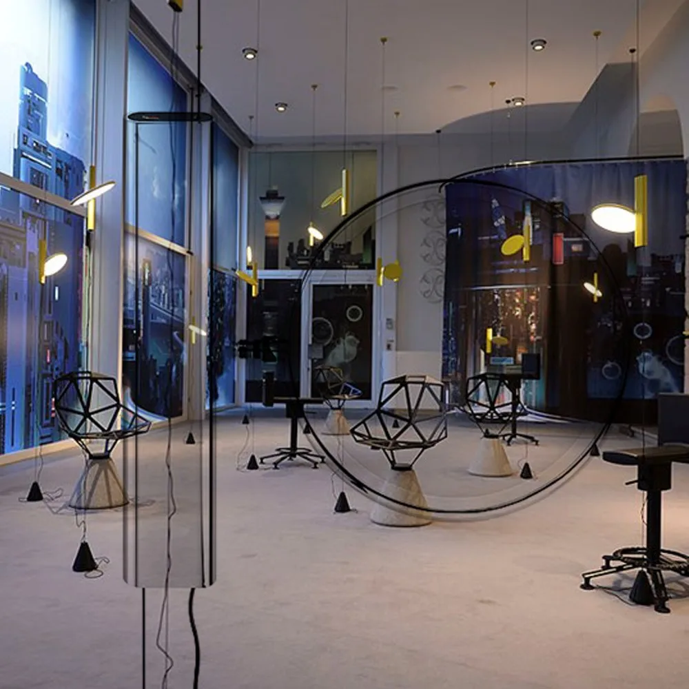 Ok Steh- und Deckenleuchte, Schwarz Flos