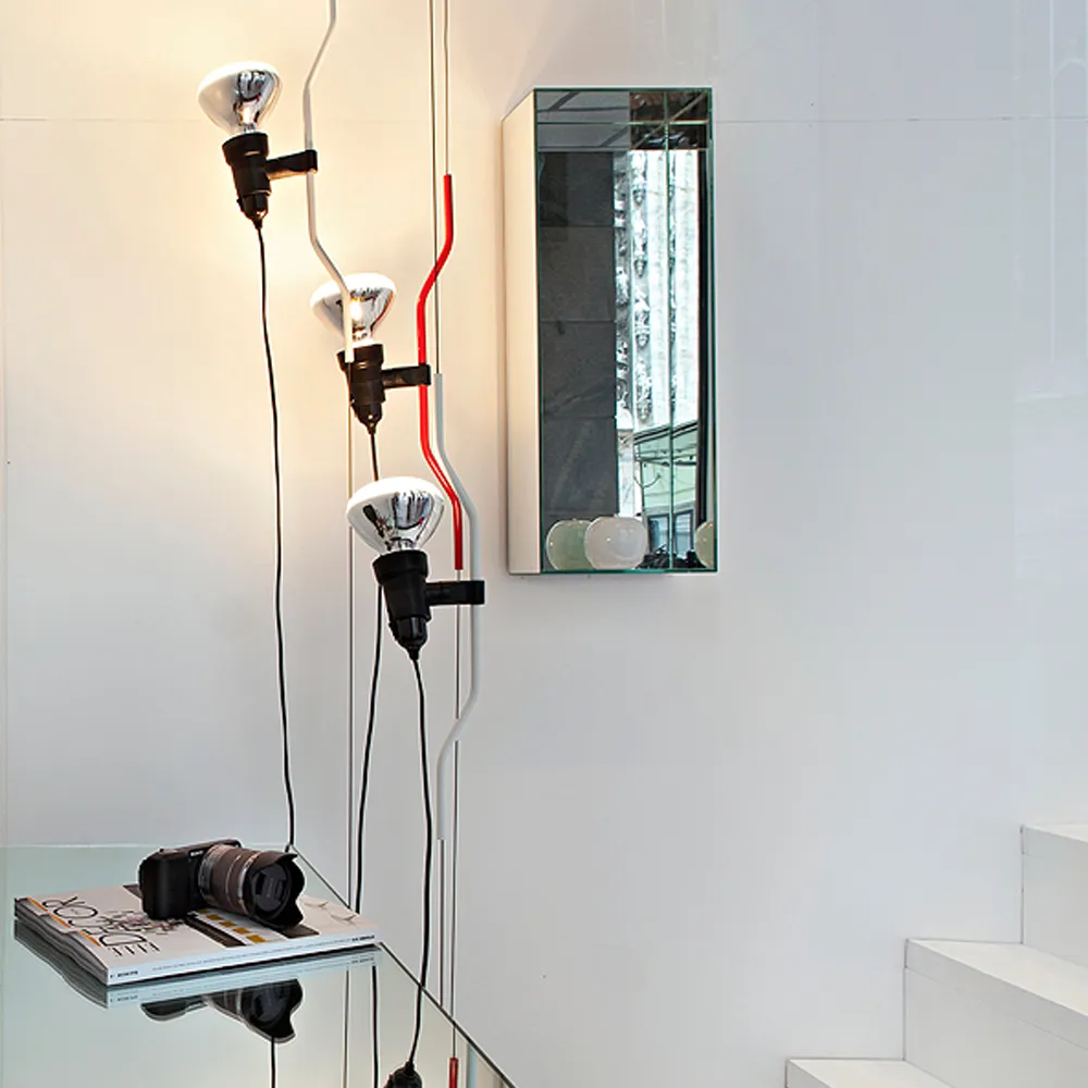 Parentesi Steh- und Deckenleuchte, Nickel Flos