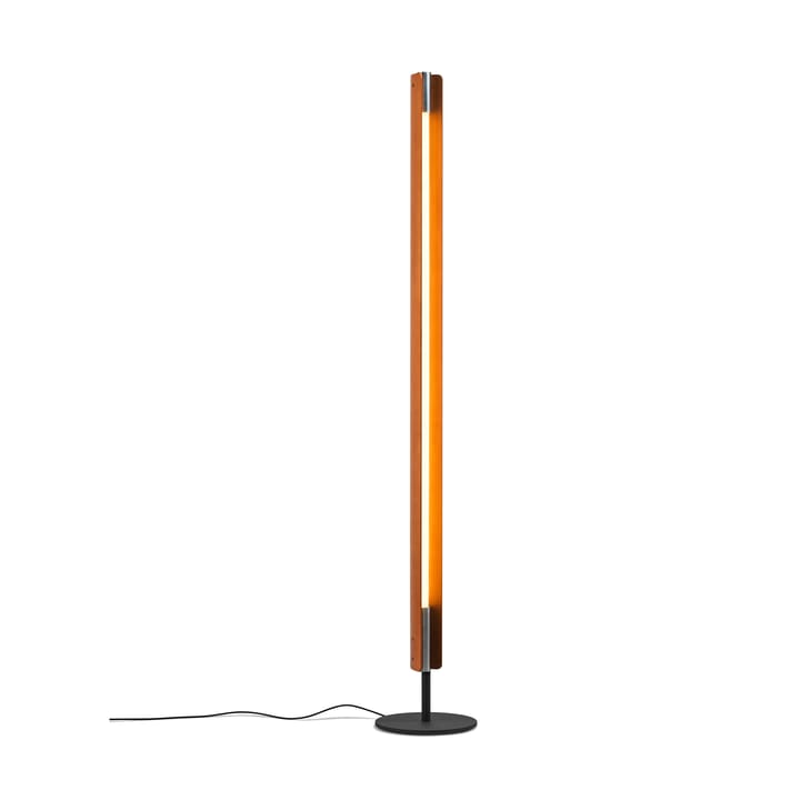 Seki-han Stehleuchte 226 cm, Heat treatened ash-black metal Flos