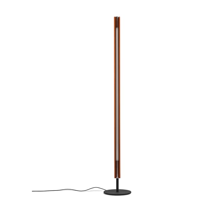 Seki-han Stehleuchte 226 cm, Heat treatened ash-black metal Flos