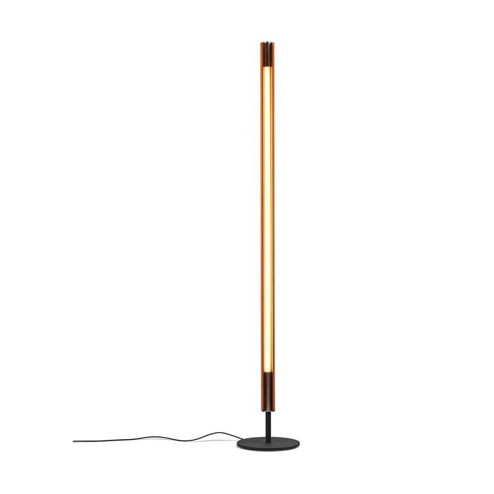 Seki-han Stehleuchte 226 cm, Heat treatened ash-black metal Flos