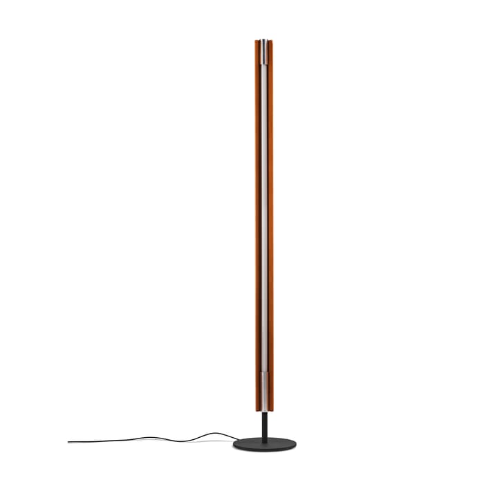 Seki-han Stehleuchte 226 cm, Heat treatened ash-black metal Flos