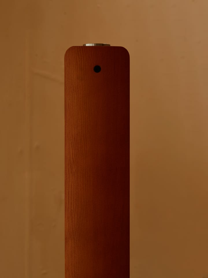 Seki-han Stehleuchte 226 cm, Heat treatened ash-black metal Flos