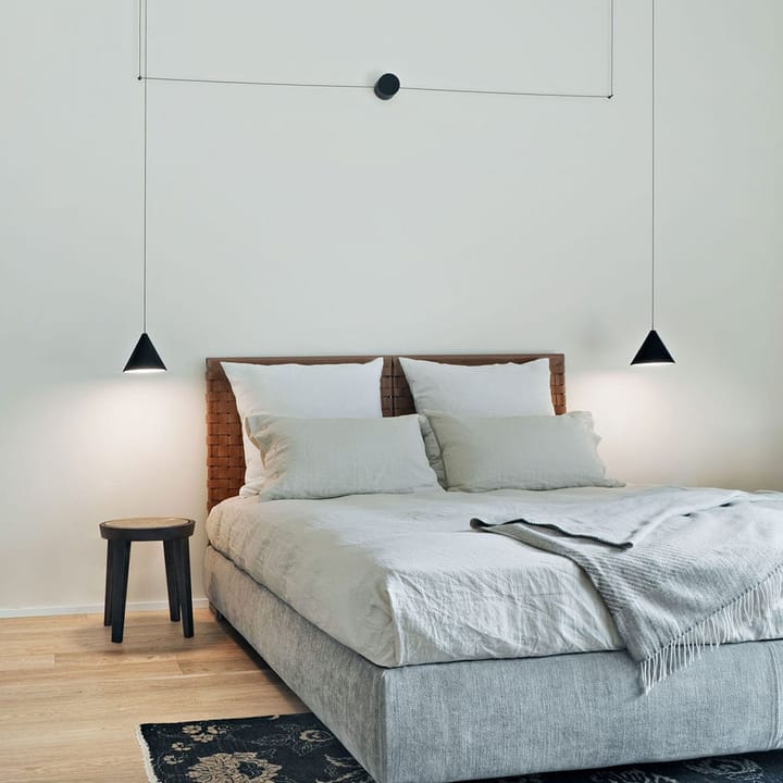 String Light Cone Pendelleuchte, Schwarz, 12 m Kabel Flos