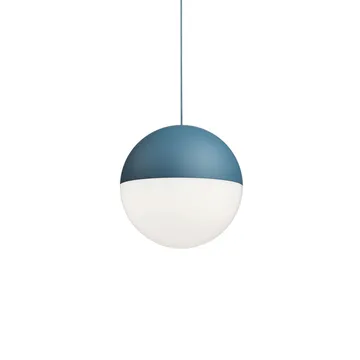 String Light Sphere Pendelleuchte - Blau, 22 m Kabel - Flos