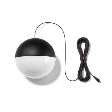 String Light Sphere Pendelleuchte - Schwarz, 22 m Kabel - Flos