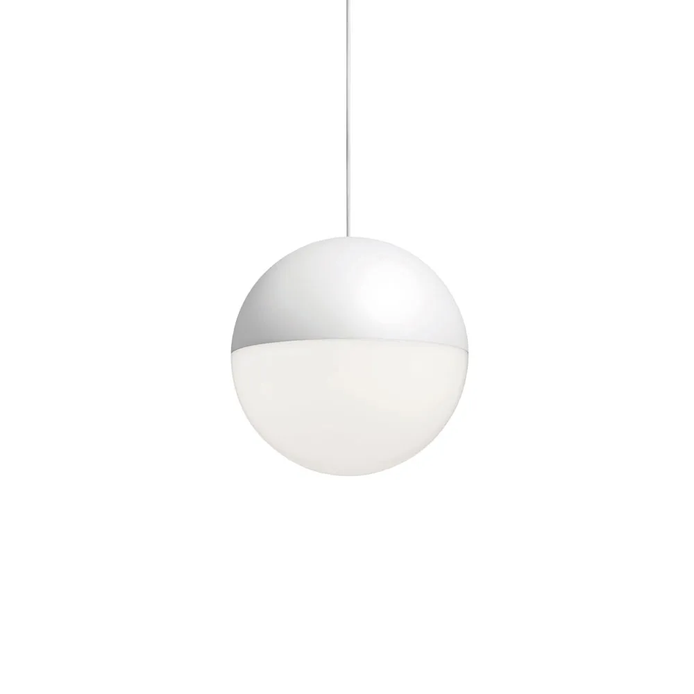 String Light Sphere Pendelleuchte, Weiß, 12 m Kabel Flos