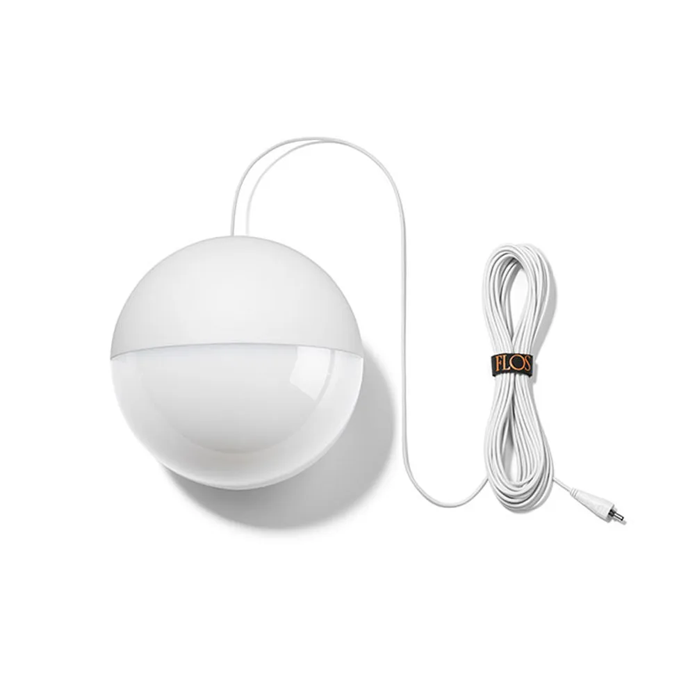 String Light Sphere Pendelleuchte, Weiß, 22 m Kabel Flos