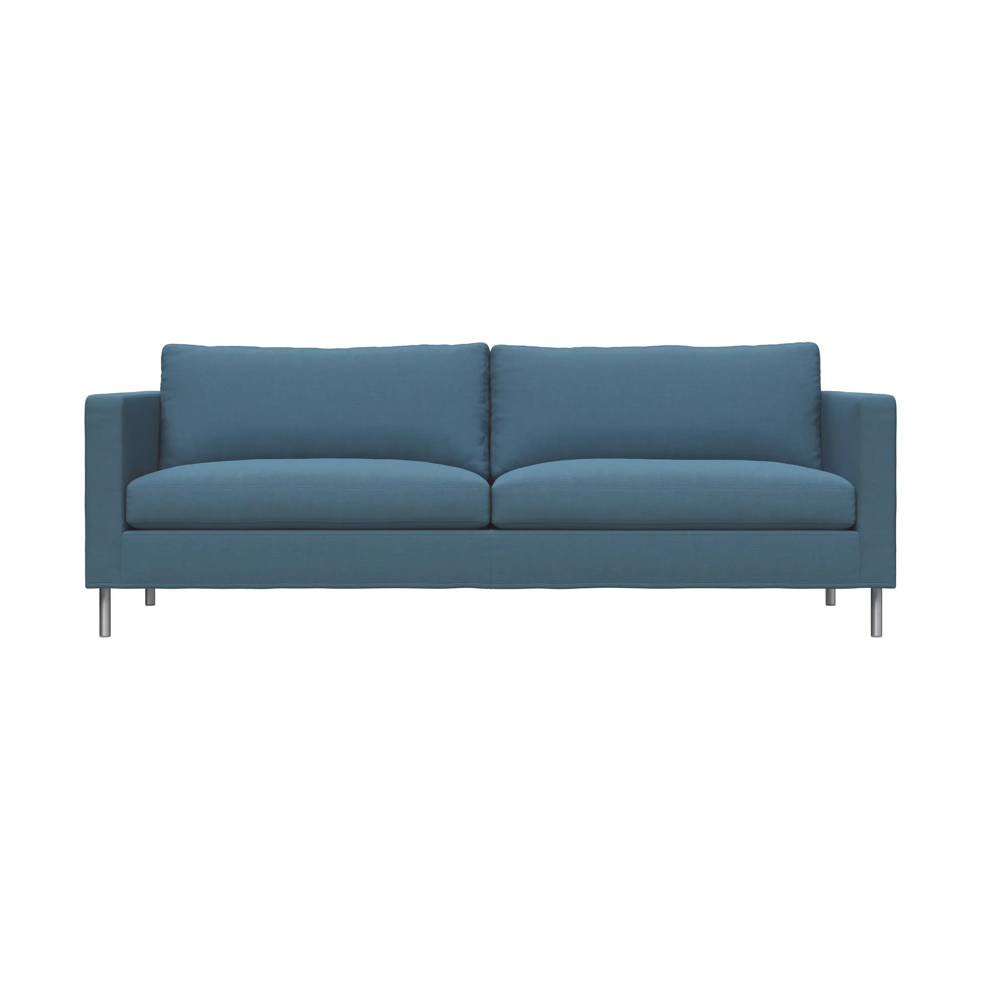 Alex 2,5 Sitz Sofa, Stoff Hiro Light Blue-aluminiumbeine Fogia