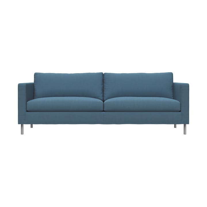 Alex 2,5 Sitz Sofa - Stoff Hiro Light Blue-aluminiumbeine - Fogia