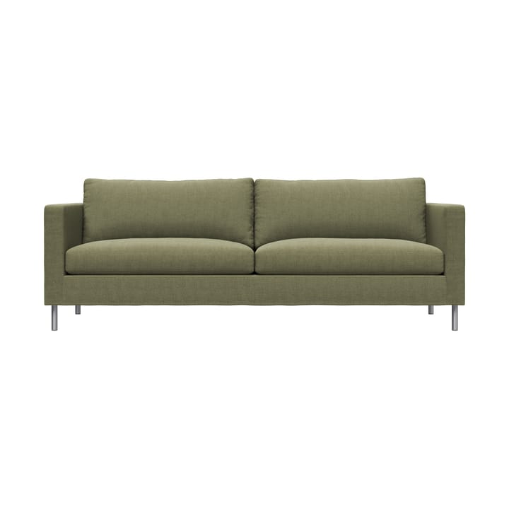 Alex 2,5 Sitz Sofa - Stoff Hiro Lightgreen-aluminiumbein - Fogia
