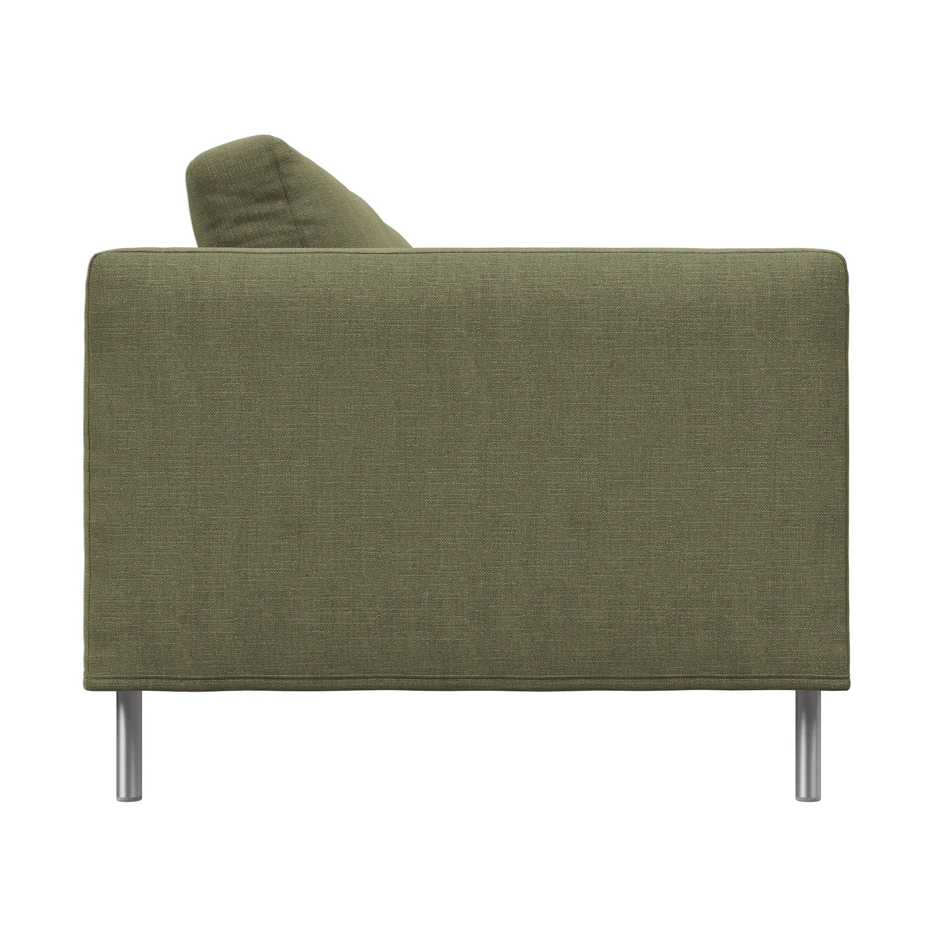 Alex 2,5 Sitz Sofa, Stoff Hiro Lightgreen-aluminiumbein Fogia