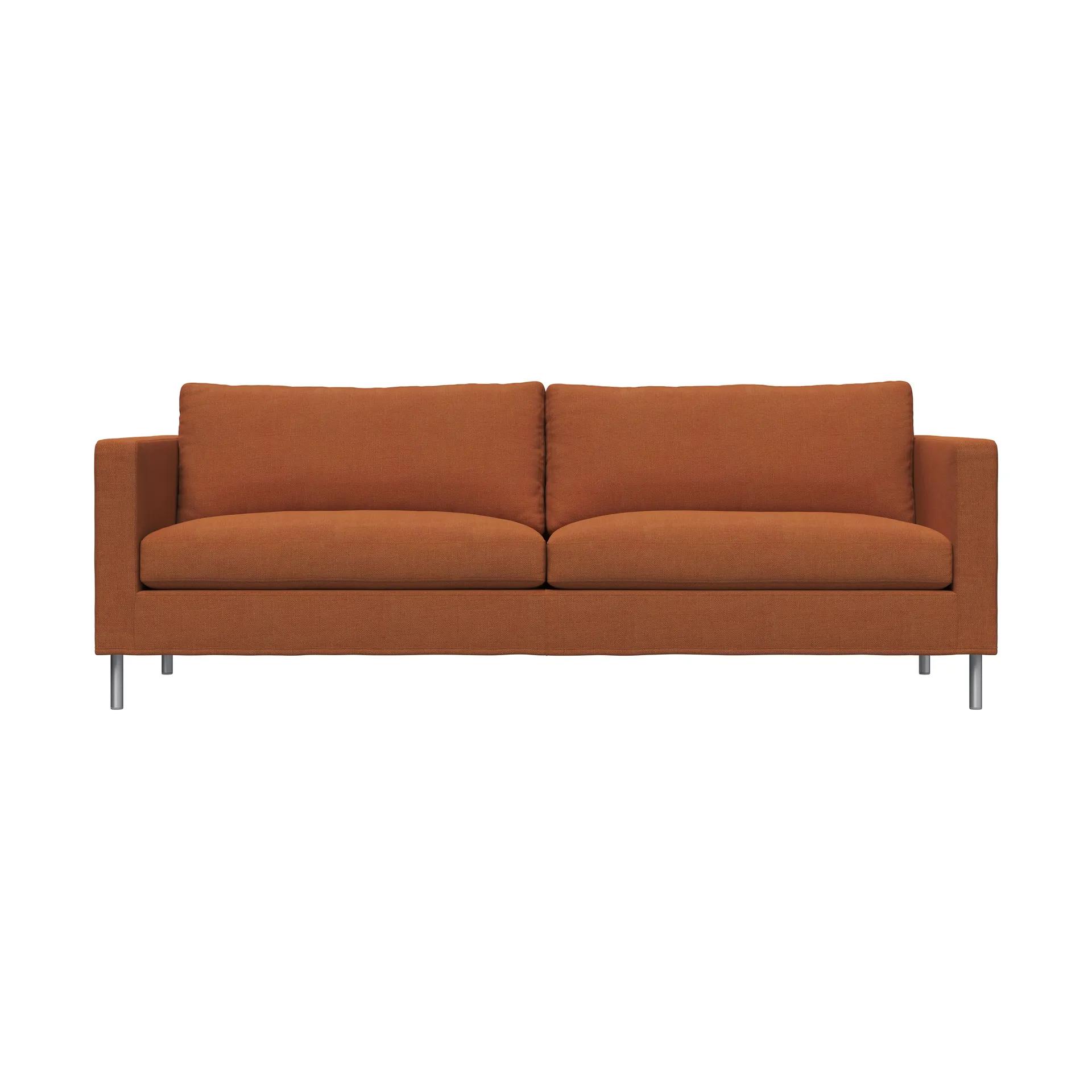 Alex 2,5 Sitz Sofa, Stoff Hiro Rustred-aluminiumben Fogia