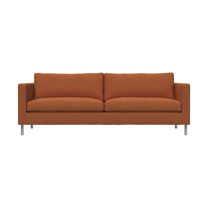 Alex 2,5 Sitz Sofa - Stoff Hiro Rustred-aluminiumben - Fogia