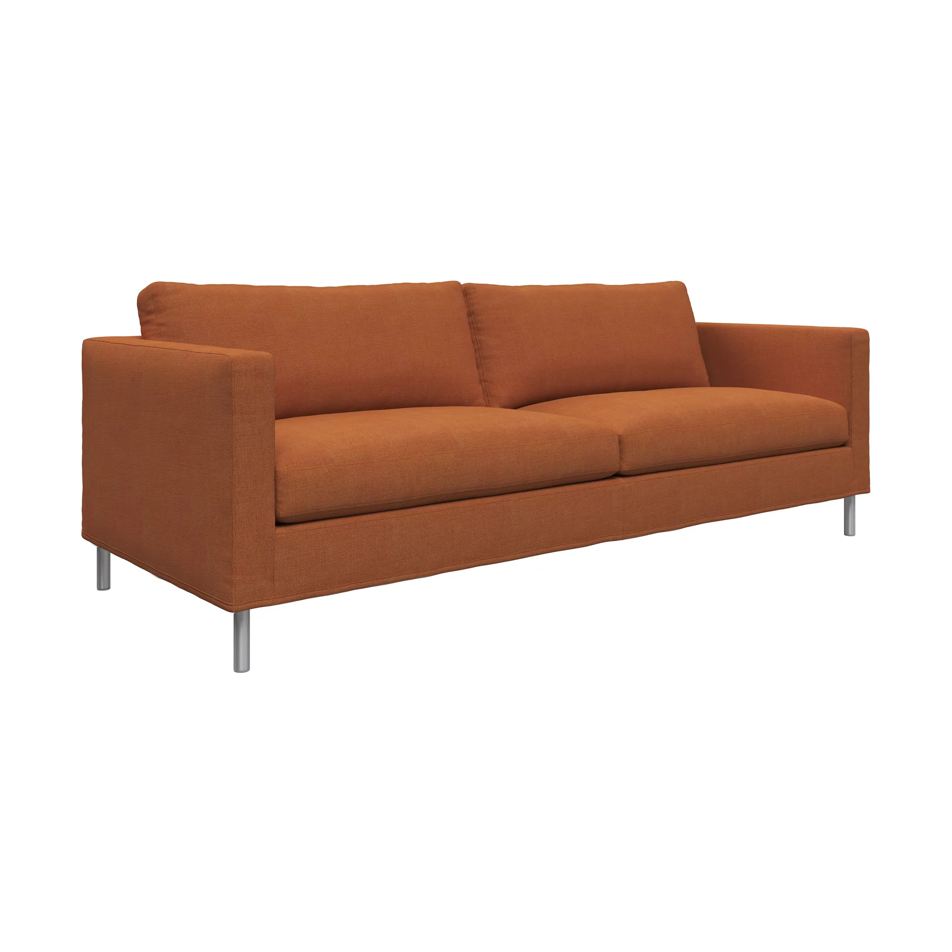 Alex 2,5 Sitz Sofa, Stoff Hiro Rustred-aluminiumben Fogia