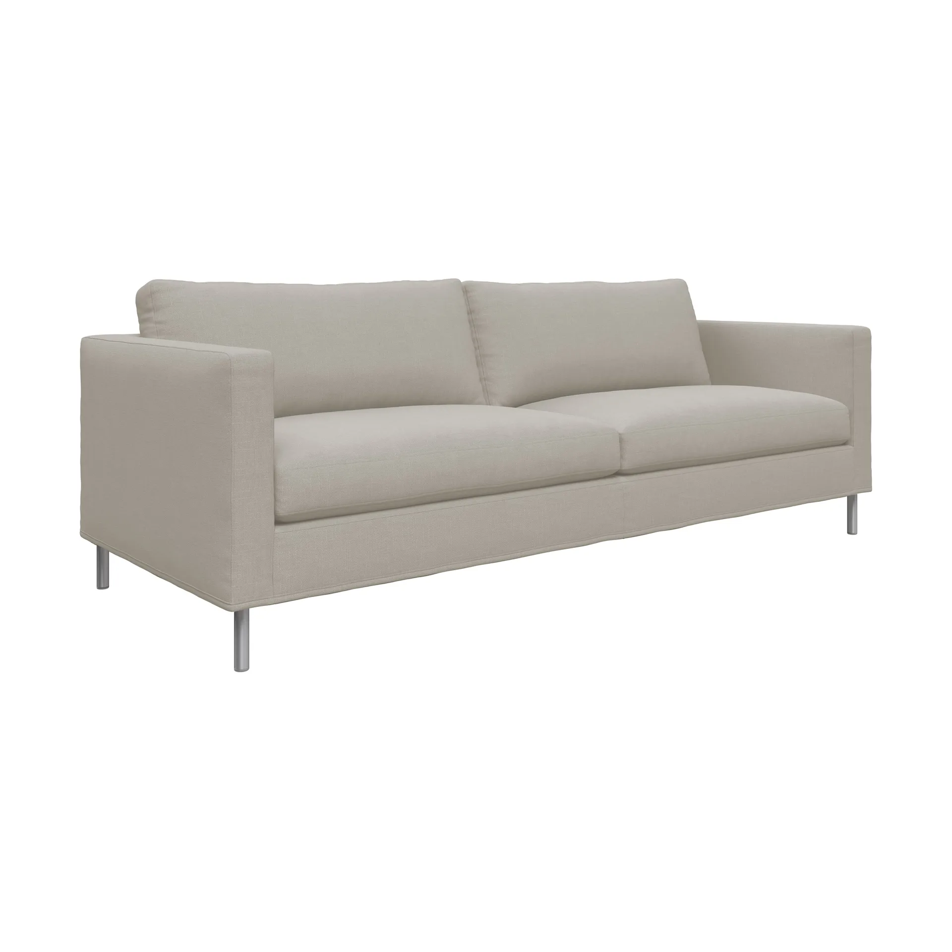 Alex 2,5 Sitz Sofa, Stoff Hiro Sand-aluminiumben Fogia