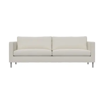 Alex 2,5 Sitz Sofa - Stoff Hiro White-aluminiumbeine - Fogia