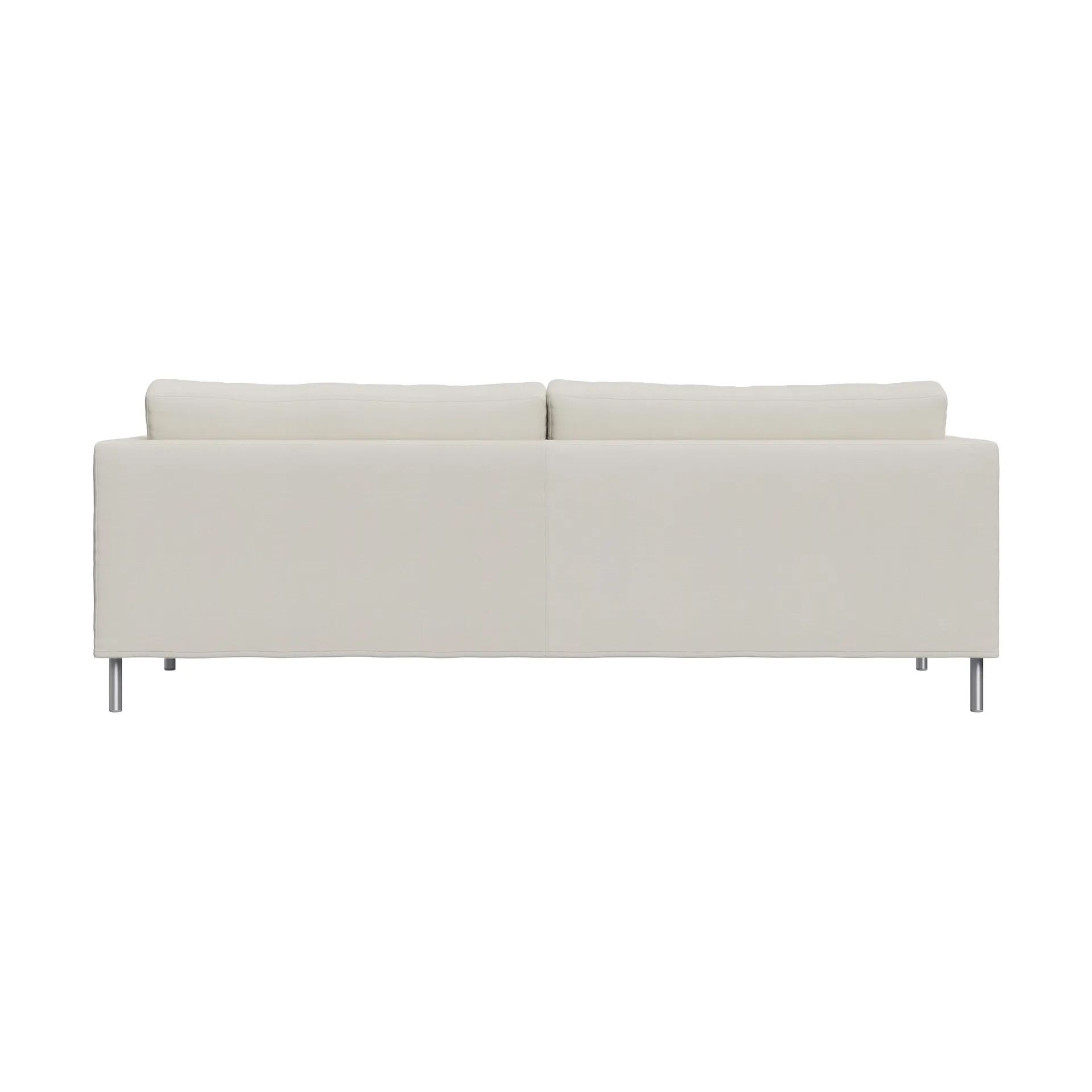 Alex 2,5 Sitz Sofa, Stoff Hiro White-aluminiumbeine Fogia