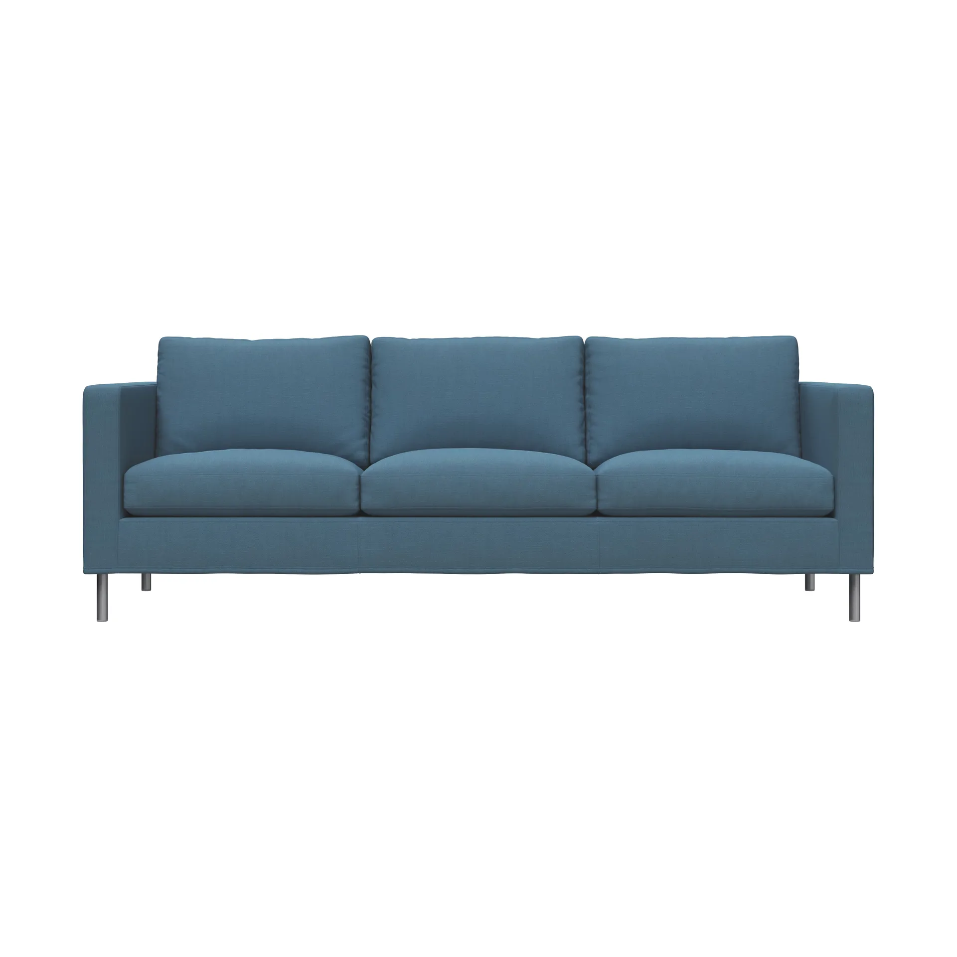 Alex 3 Sitz Sofa, Stoff Hiro Light Blue-aluminiumbein Fogia