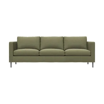 Alex 3 Sitz Sofa - Stoff Hiro Lightgreen-aluminiumbein - Fogia