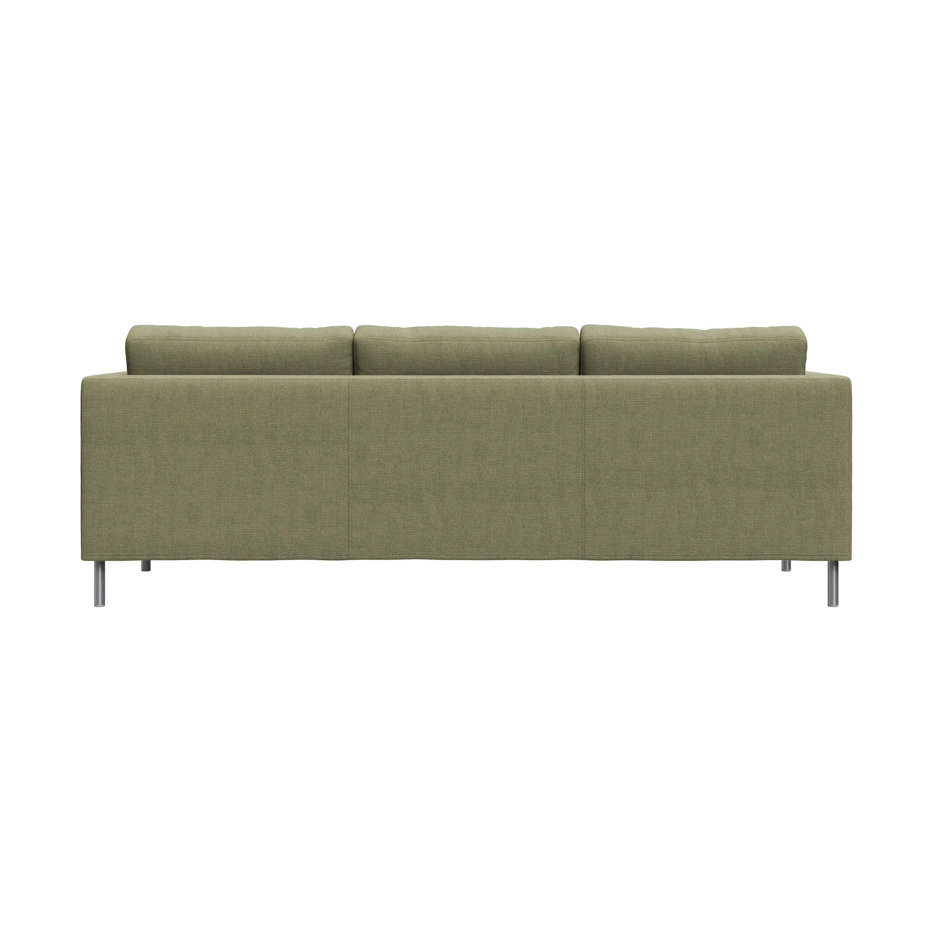 Alex 3 Sitz Sofa, Stoff Hiro Lightgreen-aluminiumbein Fogia