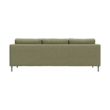 Alex 3 Sitz Sofa - Stoff Hiro Lightgreen-aluminiumbein - Fogia