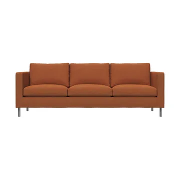 Alex 3 Sitz Sofa - Stoff Hiro Rustred-aluminiumbein - Fogia