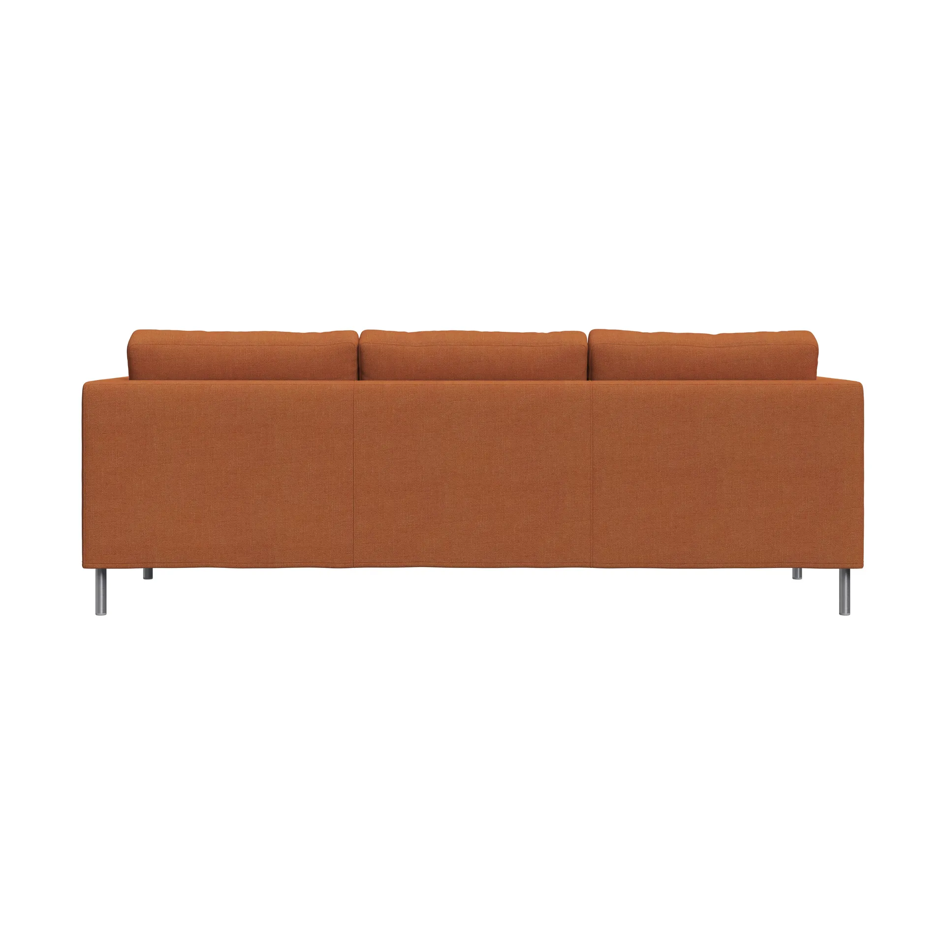 Alex 3 Sitz Sofa, Stoff Hiro Rustred-aluminiumbein Fogia