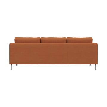Alex 3 Sitz Sofa - Stoff Hiro Rustred-aluminiumbein - Fogia