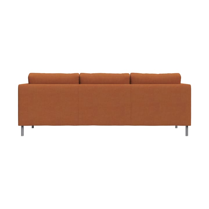 Alex 3 Sitz Sofa, Stoff Hiro Rustred-aluminiumbein Fogia