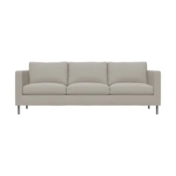 Alex 3 Sitz Sofa - Stoff Hiro Sand-aluminiumbein - Fogia