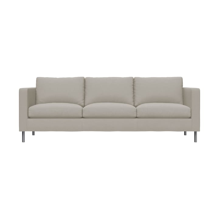 Alex 3 Sitz Sofa - Stoff Hiro Sand-aluminiumbein - Fogia