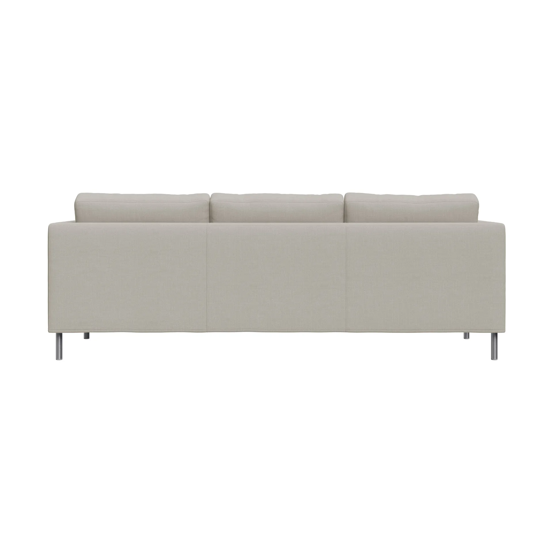 Alex 3 Sitz Sofa, Stoff Hiro Sand-aluminiumbein Fogia