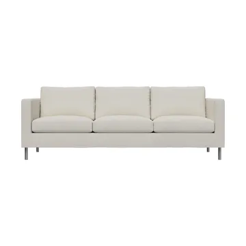 Alex 3 Sitz Sofa - Stoff Hiro White-aluminiumbein - Fogia