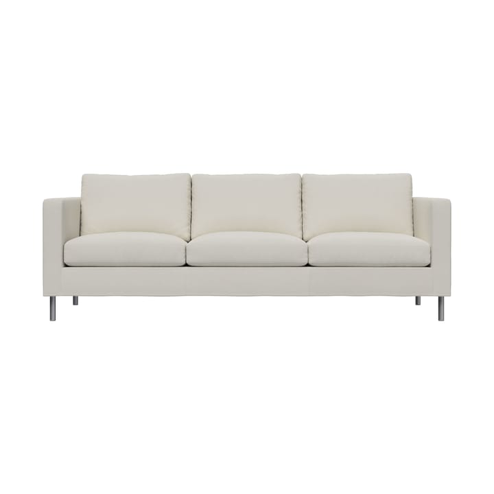Alex 3 Sitz Sofa - Stoff Hiro White-aluminiumbein - Fogia