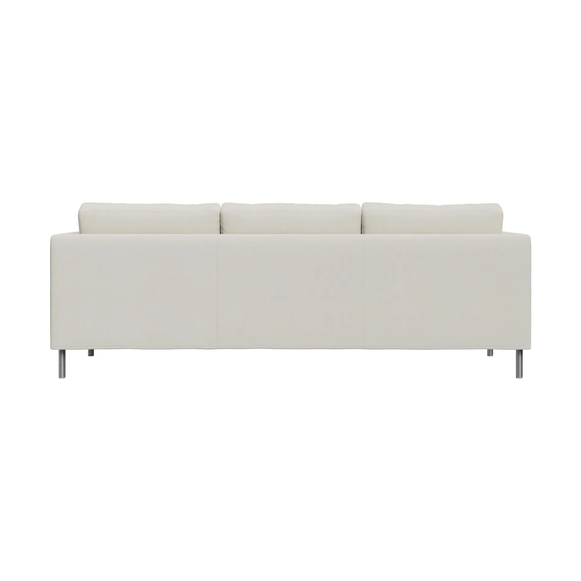 Alex 3 Sitz Sofa, Stoff Hiro White-aluminiumbein Fogia