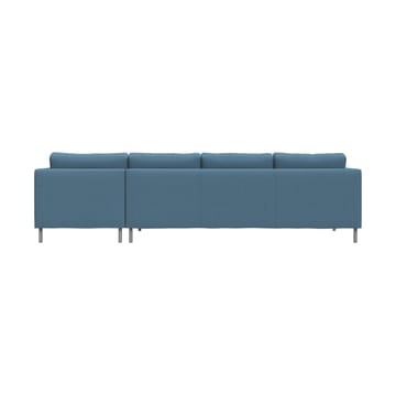 Alex 3-sitzige Sofa Chaise Lounge rechts - Stoff Hiro Light Blue-aluminiumbeine - Fogia