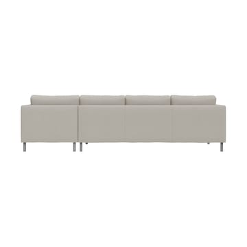 Alex 3-sitzige Sofa Chaise Lounge rechts - Stoff Hiro Sand-aluminiumbein - Fogia