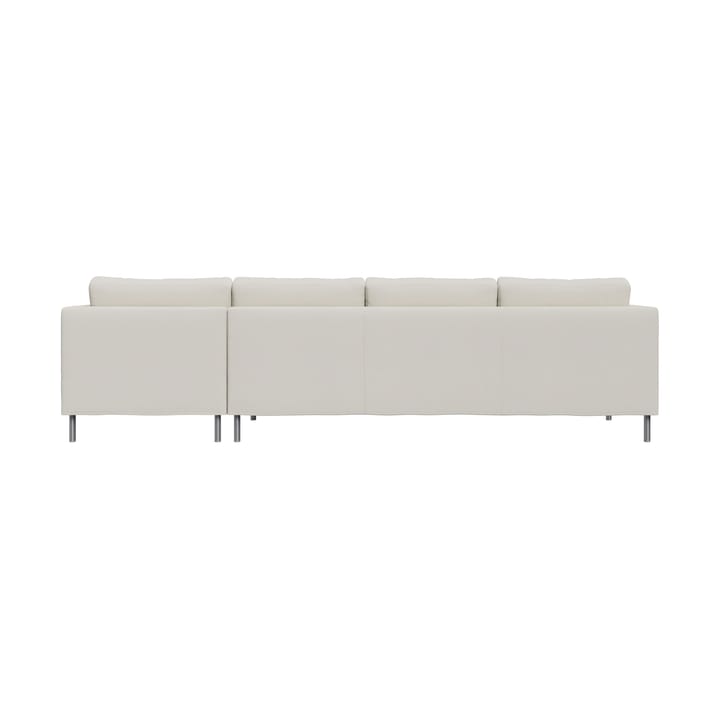 Alex 3-sitzige Sofa Chaise Lounge rechts, Stoff Hiro White-aluminiumbeine Fogia