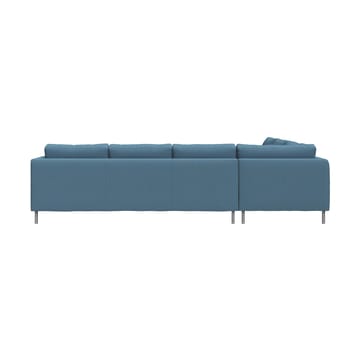 Alex Ecksofa - Stoff Hiro Light Blue-aluminiumbeine - Fogia