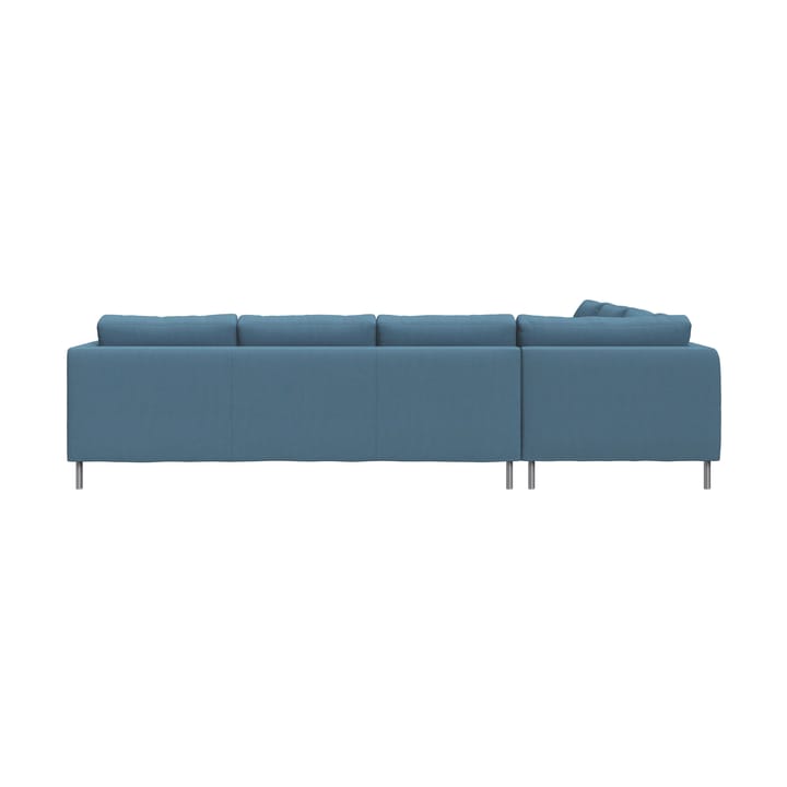 Alex Ecksofa, Stoff Hiro Light Blue-aluminiumbeine Fogia