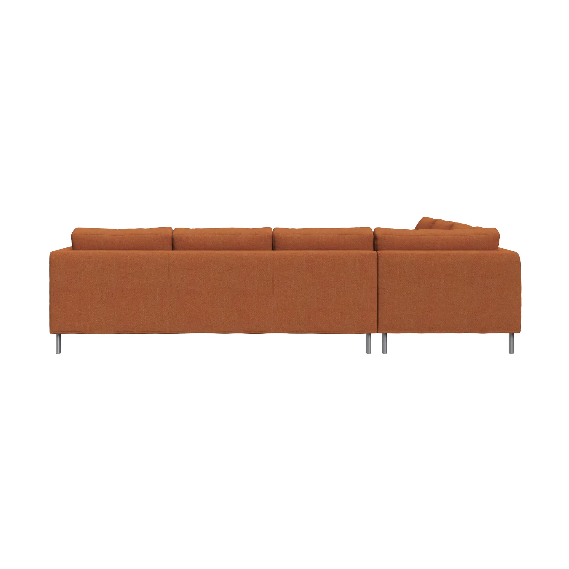 Alex Ecksofa, Stoff Hiro Rustred-aluminiumben Fogia