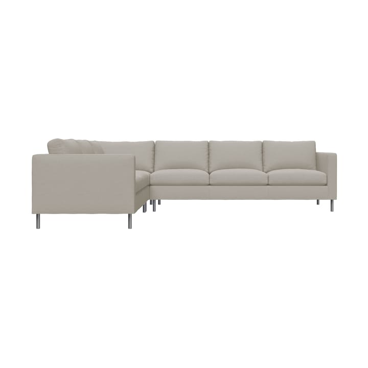 Alex Ecksofa - Stoff Hiro Sand-aluminiumben - Fogia
